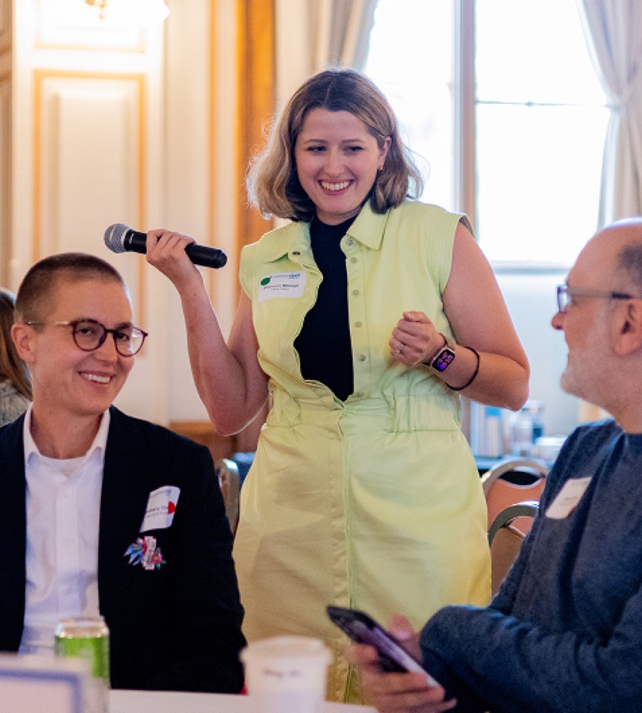 Leading a session with a microphone